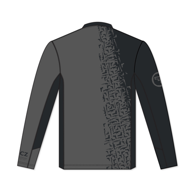 Image of the front view of a CZ Long Sleeve Performance Shirt, featuring a CZ logo on the right arm and the left chest.